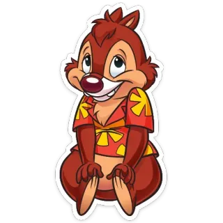 😀 Chip chipmunk, disney, cartoon, character, cute telegram sticker