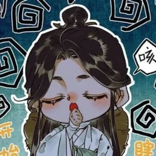 🌟 咳 Anime, Mignon, Chibi, Toux, Dessin animé, Personnage whatsapp sticker
