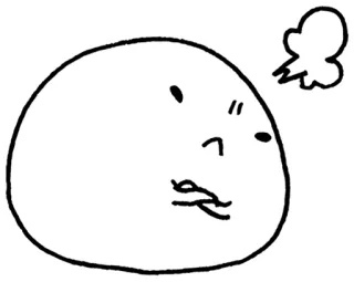 😤 злой, мультфильм, иллюстрация, эмоция, разочарование, парящий whatsapp sticker