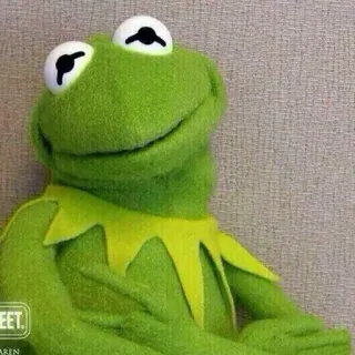 🙂 Kermit the Frog 科米蛙, 青蛙, 木偶, 可爱, 绿色, 吉姆·亨森, 布偶 telegram sticker