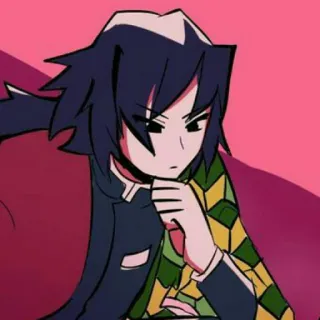 🌊 Giyu Tomioka Demon Slayer Аниме, Клинок, рассекающий демонов, Гию Томиока, Персонаж, Манга telegram sticker