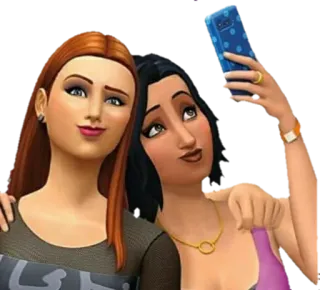 🤡 Sims, Selfie, Freund, Spiel, Videospiel, Electronic Arts, Maxis telegram sticker