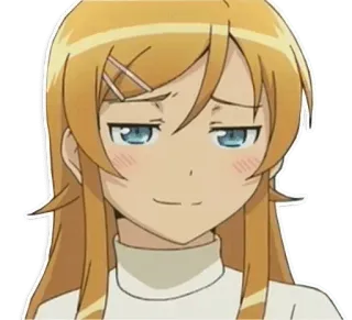 👀 アニメ, ドヤ顔, キャラクター, 金髪, ニヤリ, 可愛い telegram sticker