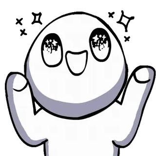 🤩 мультфильм, стикер, персонаж, милый, счастливый, выражение whatsapp sticker