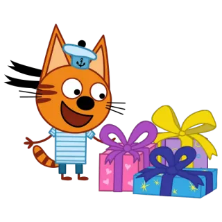 Три кота. Зима telegram stickers