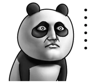😌 Panda, Meme, Śmieszne, Twarz, Internet, Kreskówka telegram sticker