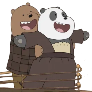 🛳 Titanic медведи, Мы обычные медведи, Титаник, пародия, фильм whatsapp sticker