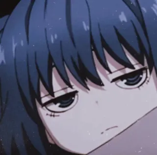 🌨 Anime, Manga, Personnage, Cheveux bleus telegram sticker