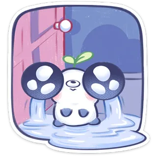 ⭐ cute, creature, plant, cartoon, whimsical, sticker telegram sticker