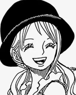 😄 Nami One Piece Anime, Manga, One Piece, Nami, Pirat, Strohhut, lächelnd telegram sticker