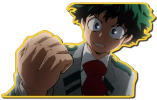 👊 Izuku Midoriya My Hero Academia アニメ, 漫画, 僕のヒーローアカデミア, 緑谷出久, キャラクター telegram sticker