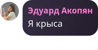 🐁 Эдуард Акопян
Я крыса telegram sticker