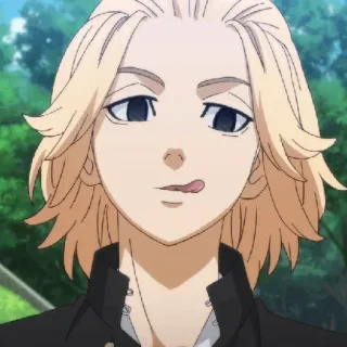 😋 Mikey Tokyo Revengers 动漫, 金发, Mikey, 东京复仇者, 角色 telegram sticker