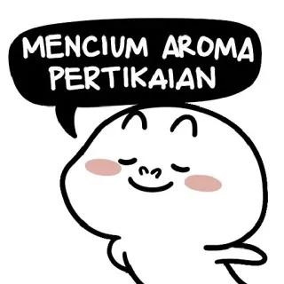 🤥 MENCIUM AROMA PERTIKAIAN dibujos animados, blanco, contorno, texto, cara telegram sticker