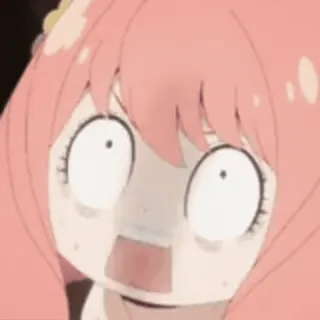 😱 Anya Forger Spy x Family Anya Forger, Spy x Family, anime, shocked, cute, funny telegram sticker