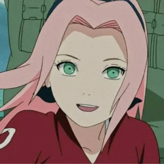 😏 Sakura Naruto anime, cartoon, sakura haruno, naruto, pink hair, green eyes telegram sticker