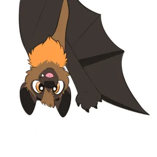 👋 morcego, animal, fofo, desenho animado telegram sticker