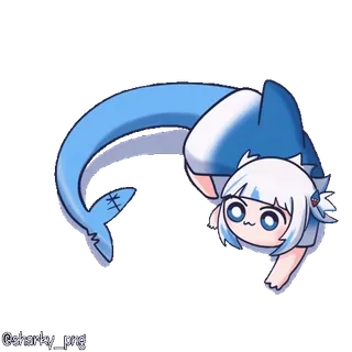 🥳 Gawr Gura Hololive whatsapp sticker