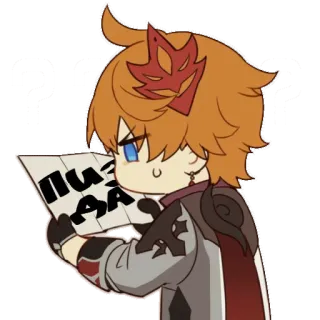 😓 Tartaglia Genshin Impact Пиzда Anime, Jeu, Genshin Impact, Tartaglia, Childe whatsapp sticker