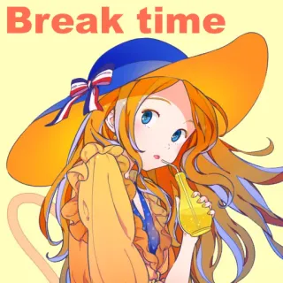 😚 Break time Anime, Mädchen, Pause, Entspannung, Sommer telegram sticker