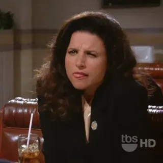 🤔 Elaine Benes Seinfeld seinfeld, elaine benes, julia louis-dreyfus, comedia, sitcom telegram sticker