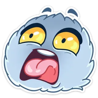 😫 卡通, 生气, 尖叫, 表情 telegram sticker