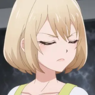 💛 Anime, Femme, Sérieux, Personnage, Personne telegram sticker