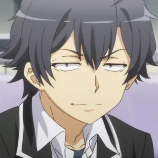 😄 Hachiman Hikigaya My Teen Romantic Comedy SNAFU Anime, Charakter, Ausdruck, Teenager, SNAFU whatsapp sticker