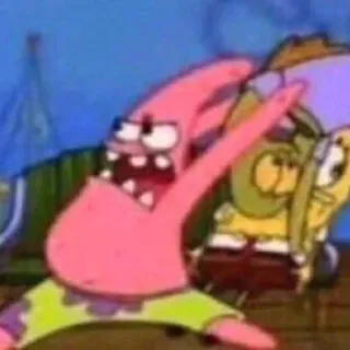 😡 Patrick Star Spongebob Squarepants Мультфильм, Злой, Спанч Боб, Патрик, Звезда telegram sticker