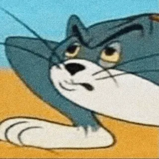 🗿 Tom Cat Tom and Jerry Dessin animé, Chat, Meme, Drôle, Tom et Jerry telegram sticker