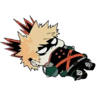 😐 Bakugo Katsuki My Hero Academia anime, manga, character, fanart, my hero academia, bakugo telegram sticker