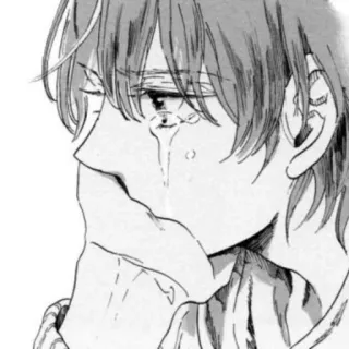 😭 อนิเมะ, มังงะ, ร้องไห้, เศร้า, น้ำตา, อารมณ์ telegram sticker