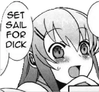 ⛵️ SET SAIL FOR DICK Anime, Mangá, Texto, Ofensivo telegram sticker