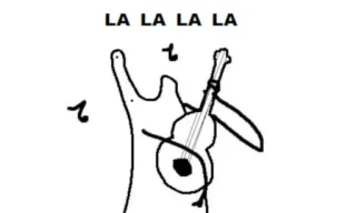 🎸 LA LA LA LA music, guitar, singing, cartoon telegram sticker