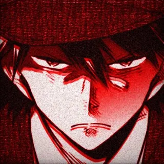 🌟 Anime, Mangá, Arte, Vermelho, Masculino, Desenho animado telegram sticker