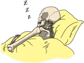 😴 ZZZ
ZZZ
ZZZ โครงกระดูก, นอนหลับ, กระดูก, หมอน, การนอนหลับ, งีบหลับ telegram sticker