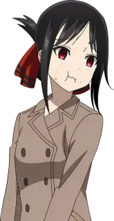😠 Kaguya Shinomiya Kaguya-sama: Love Is War Аниме, Кагуя-сама, Любовь это война, Шиномия, Мультфильм telegram sticker