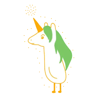 🙎 kỳ lân, phép thuật, ảo mộng, động vật, dễ thương telegram sticker