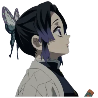 🦋 Shinobu Kocho Demon Slayer アニメ, 鬼滅の刃, しのぶ, 蝶, 漫画 whatsapp sticker