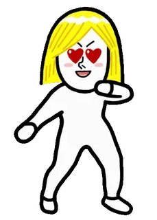 👩 amore, occhi a cuore, cartone animato, personaggio telegram sticker