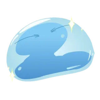 🤩 слайм, синий, мультик, милый, капля telegram sticker