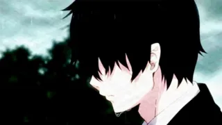 🥀 Anime, Smutny, Deszcz, Chłopiec, Płaczący telegram sticker