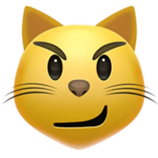 😼 고양이, 이모지, 능글, 동물, 얼굴 telegram sticker