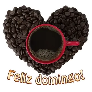 😶 Feliz Domingo! café, coração, grãos, domingo, manhã, saudação telegram sticker