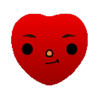 🙂 cuore, cartone animato, personaggio, amore, carino telegram sticker