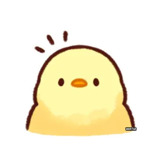 😯 chick, cute, animal, cartoon, bird, yellow, kawaii telegram sticker