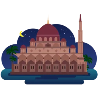 👉 มัสยิด, อาคาร, อิสลาม, กลางคืน, พระจันทร์, สถาปัตยกรรม whatsapp sticker