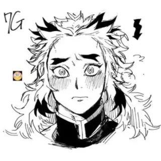 😟 Rengoku Kyoujurou Demon Slayer Rengoku, Kyojuro, Anime, Demon Slayer, Mangá telegram sticker