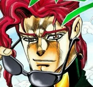 🌟 Noriaki Kakyoin JoJo's Bizarre Adventure Anime, Manga, Personnage, Kakyoin, Jojo's Bizarre Adventure, Lunettes telegram sticker