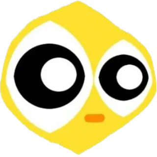 🥺 giallo, occhi, cartone animato, faccia, emoji, adesivo whatsapp sticker